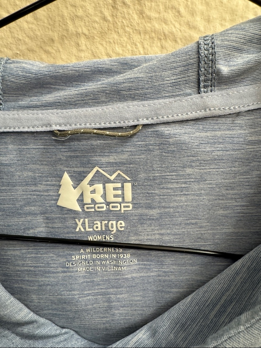 REI Women's Heather Light Blue Tee - XLarge - Picture 4 of 7